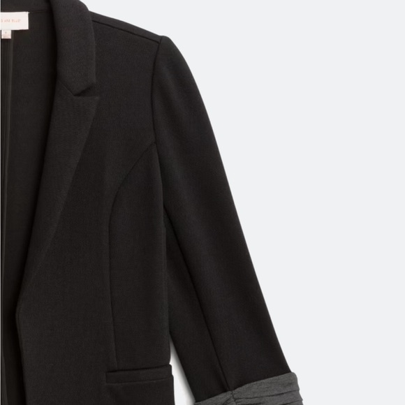 Skies Are Blue Black Blazer with Gray Accents - Picture 3 of 4